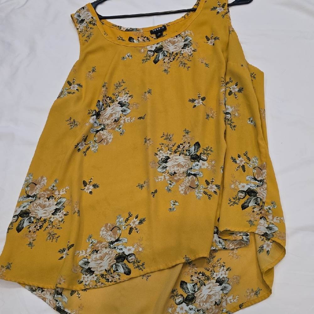 Torrid Yellow Floral Top